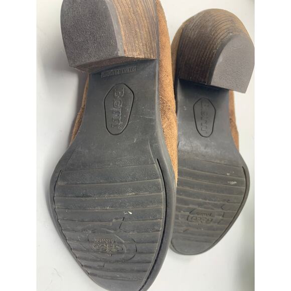 Born Fredrika Brown Suede Ankle Booties 2.5" Block Heel Women's 8 - Picture 6 of 8